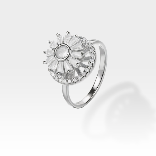 Early Riser Spinner Anxi Ring in Silver