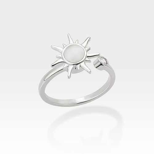 Golden Hour Spinner Anxi Ring in Silver