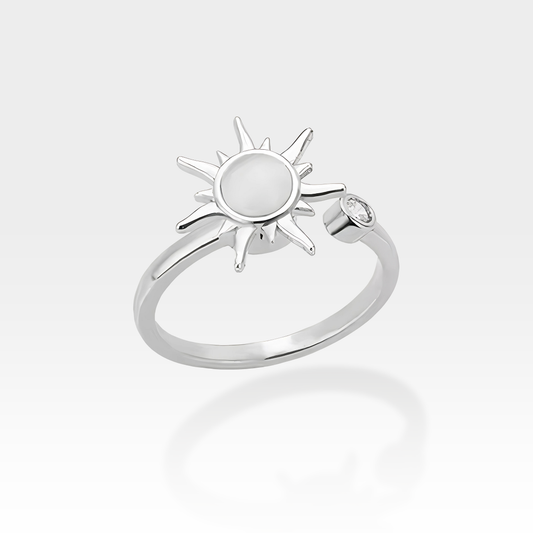 Golden Hour Spinner Anxi Ring in Silver