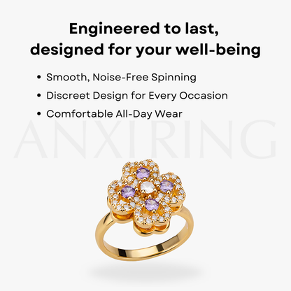 Violet Clover Spinner Anxi Ring