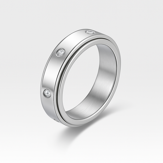Always On Rotator Anxi Ring in Silver