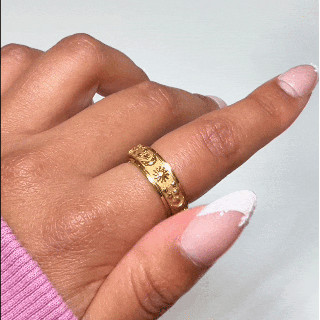 Day & Night Rotator Anxi Ring in motion