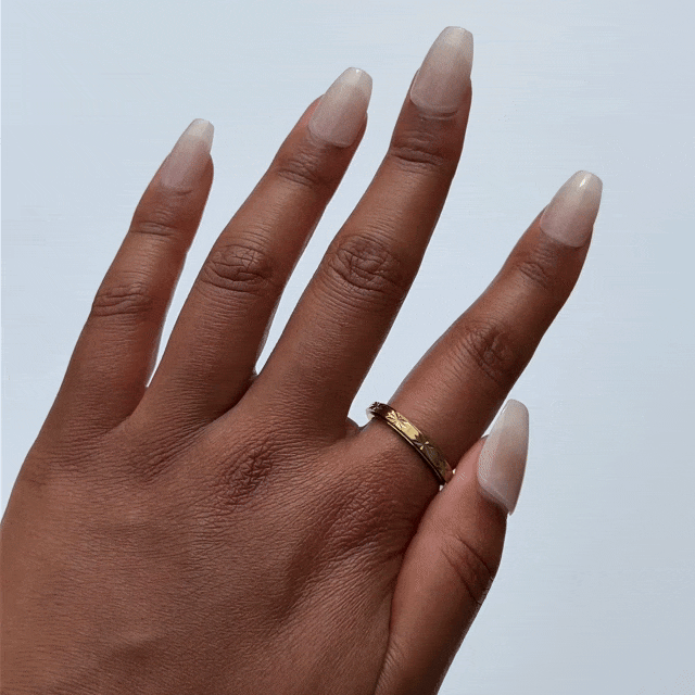 Love Letters Rotator Anxi Ring spinning on hand