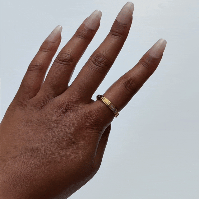Tell Me More Rotator Anxi Ring spinning on hand