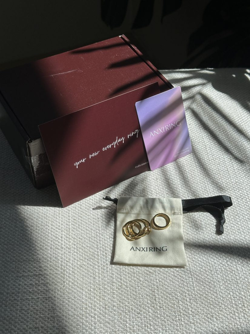 Anxi Ring packaging flatlay