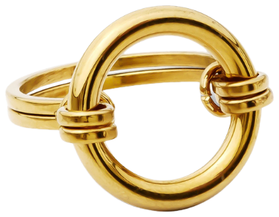 Over It Spinner Anxi Ring in gold